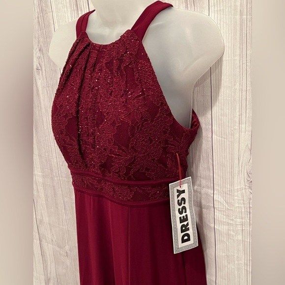 Morgan & Co. Burgundy Sparkle Evening Gown - Juniors 5/6 (NWT) - Picture 2 of 13